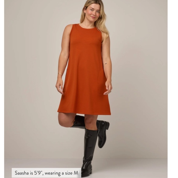 1X Sierra Tank Dress in Dusty Blue, Regular length - Picture 8 of 8